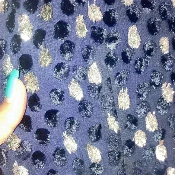 NEW KATE SPADE NEW YORK Silk Blend Navy Burnout Velvet Sleeveless Jumpsuit - Picture 11 of 15